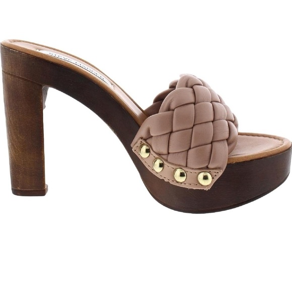 New in box Women’s Steve Madden Tan Kashtyn Woven Slide Sandal size 8 - Picture 2 of 7